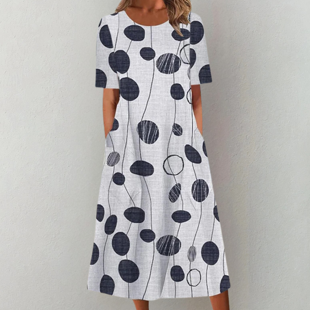 Estelle | Modern Dot Midi Dress