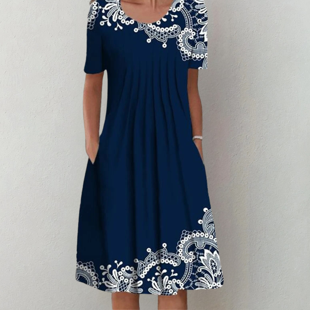 Judith | Embroidered Look Midi Dress