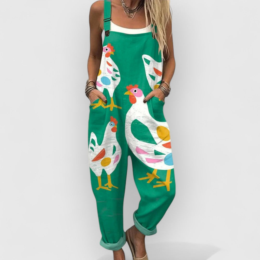 Eleanor | Playful Chicken Overalls