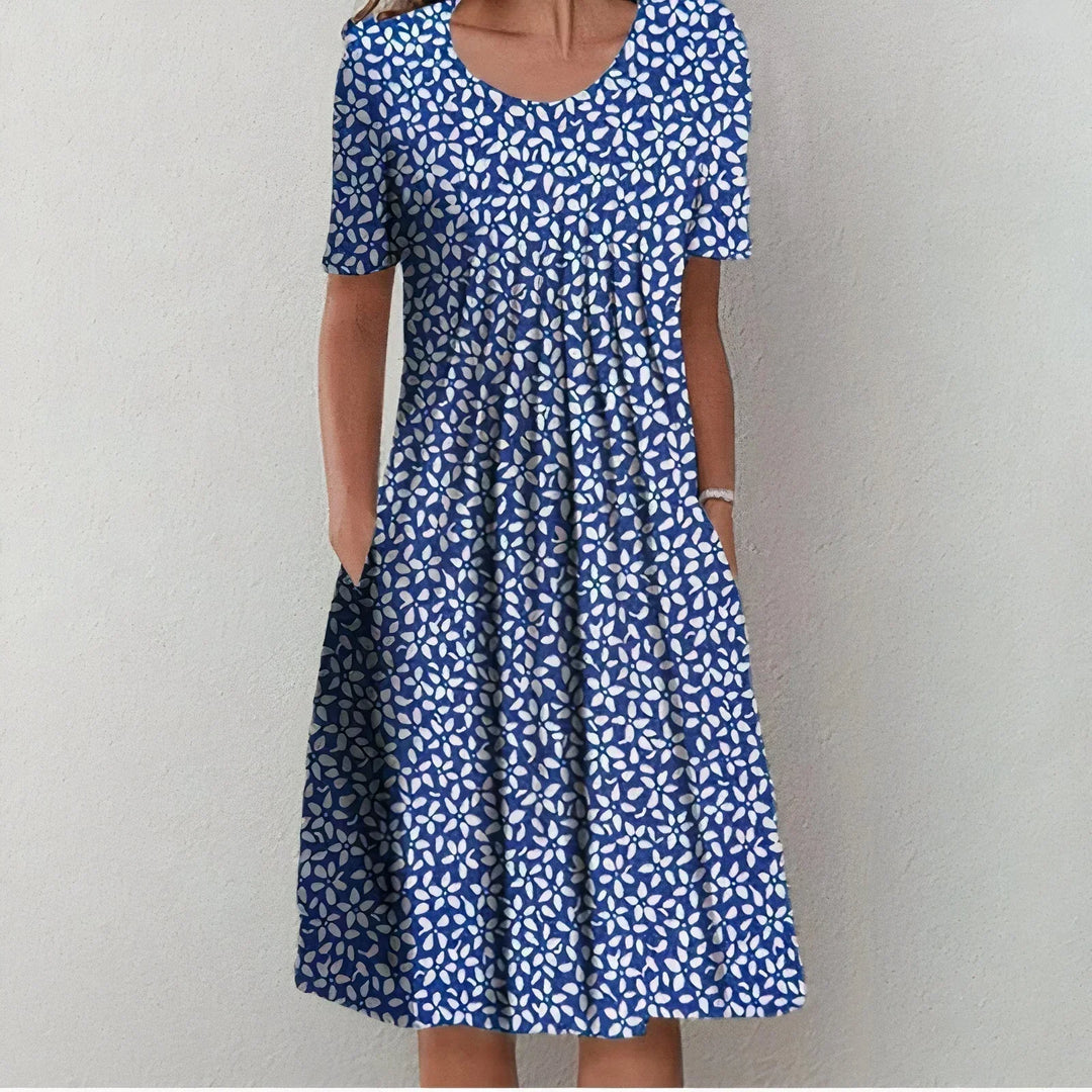 Frances | Petal Pattern Midi Dress