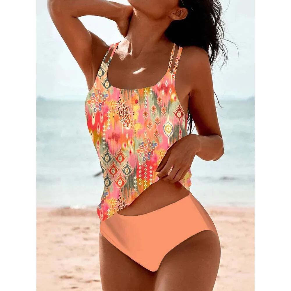 Yvette | Boho Draped Tankini Set