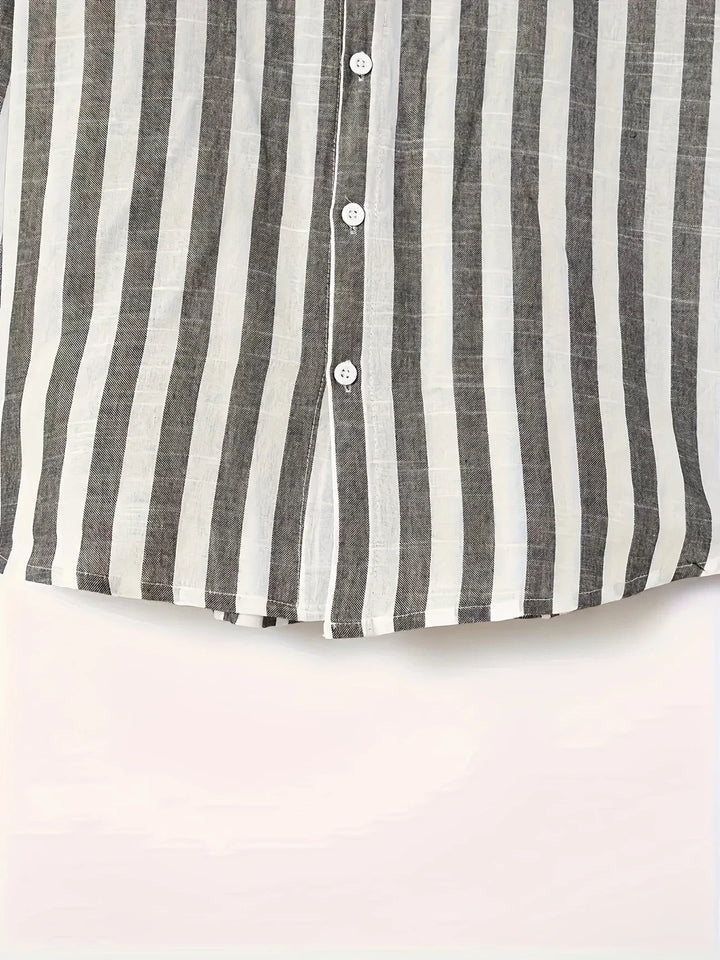 Douglas | Vertical Stripe Button Shirt
