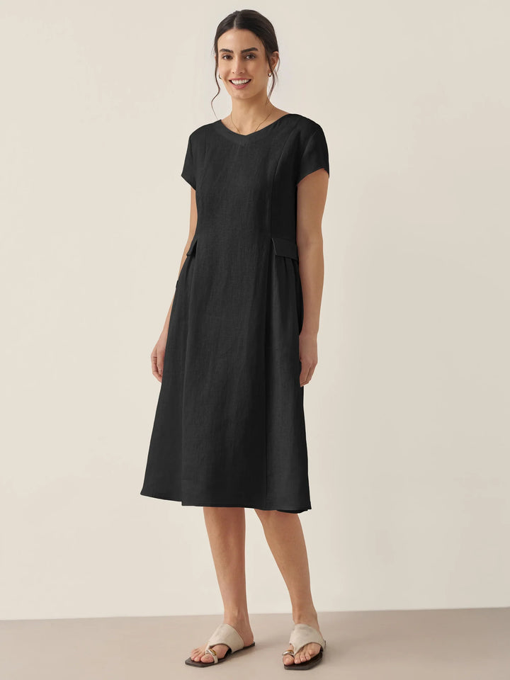 Natural Summer V-Neck Dress