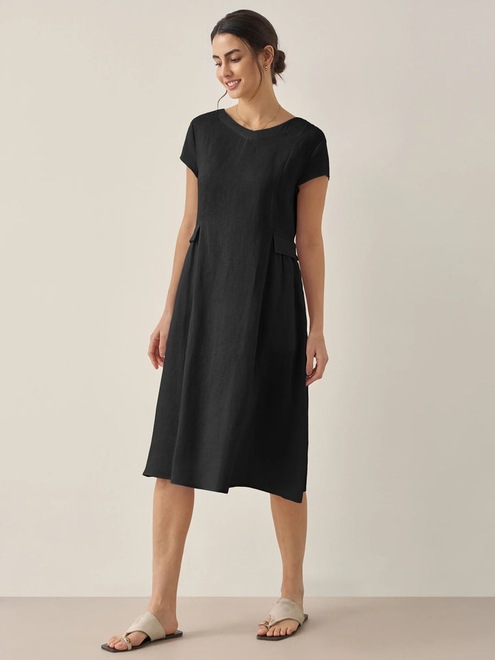 Natural Summer V-Neck Dress