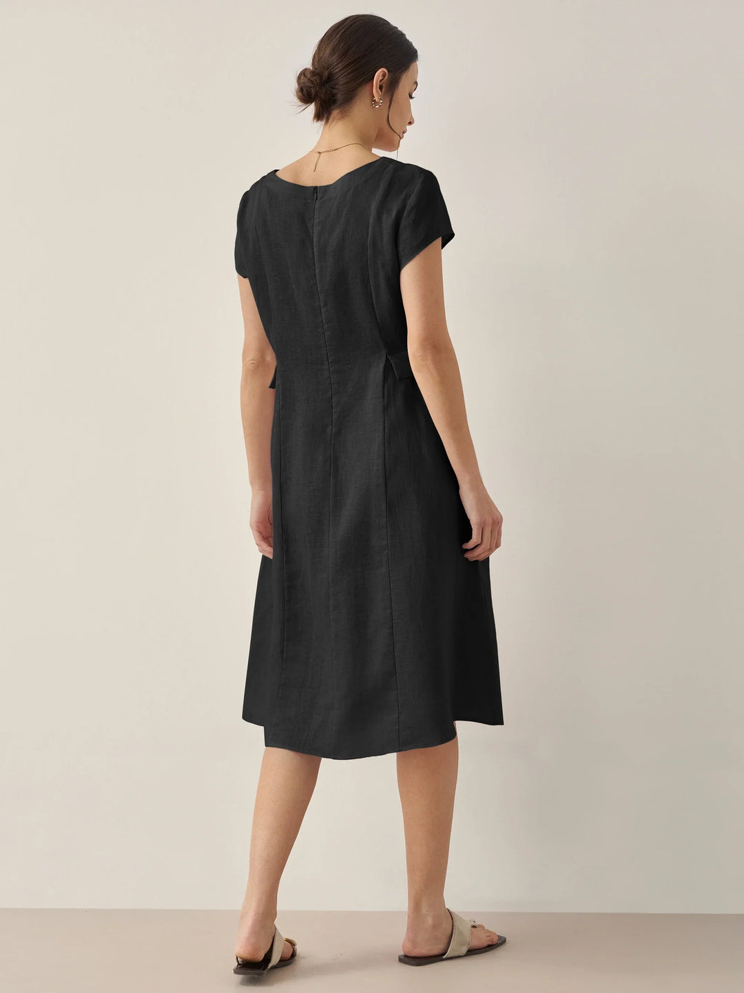 Natural Summer V-Neck Dress