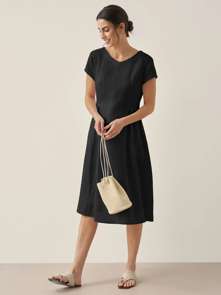Natural Summer V-Neck Dress