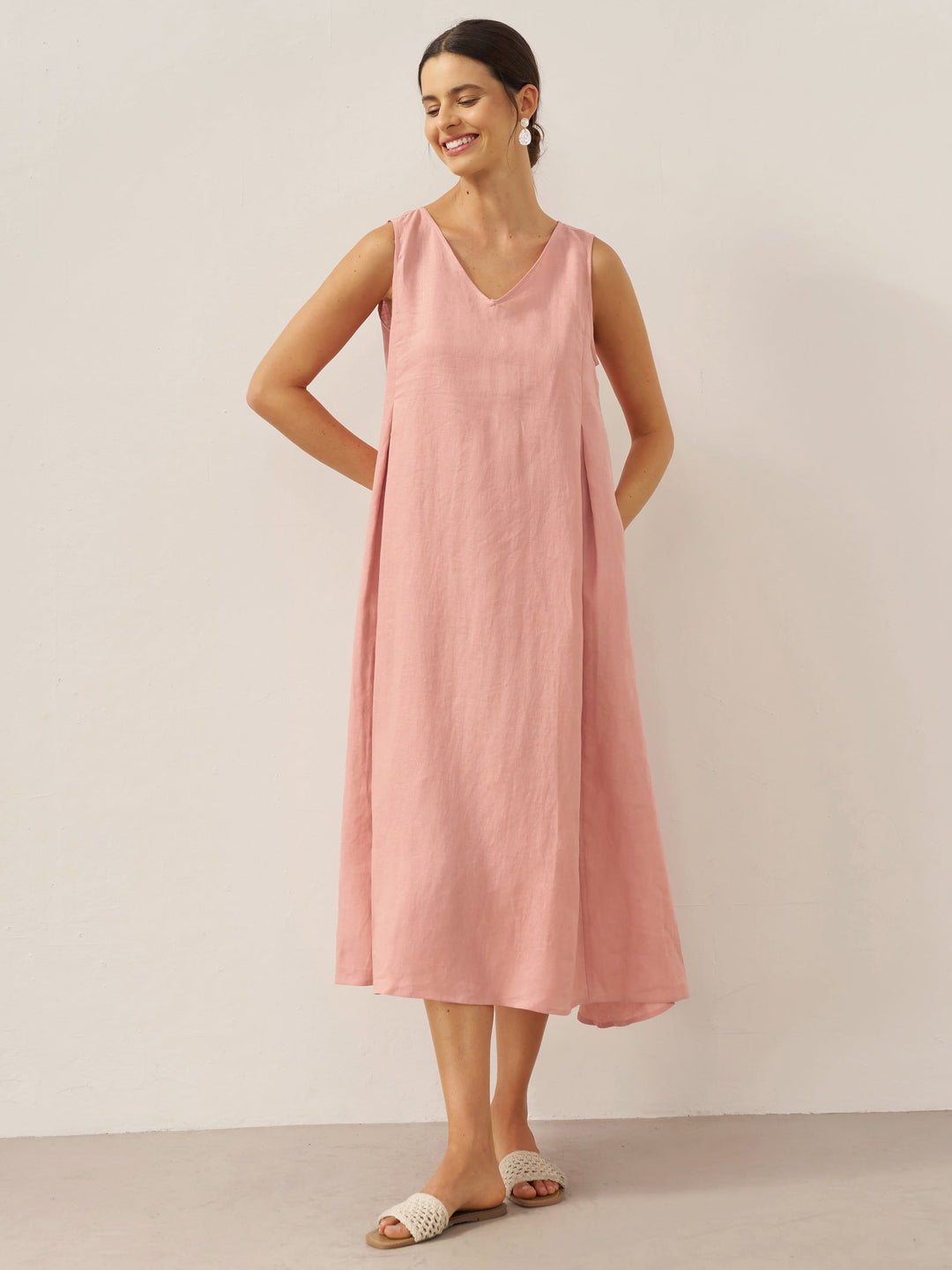 Sleeveless A-Line Maxi Dress