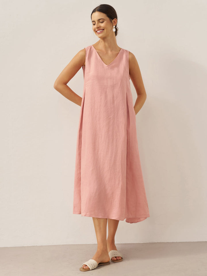 Sleeveless A-Line Maxi Dress