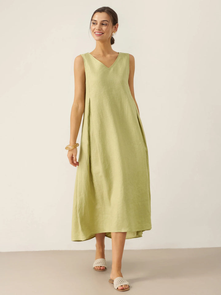 Sleeveless A-Line Maxi Dress