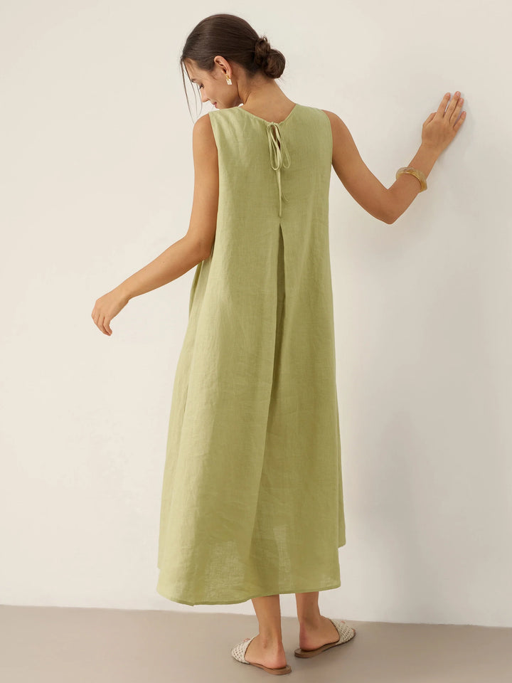 Sleeveless A-Line Maxi Dress
