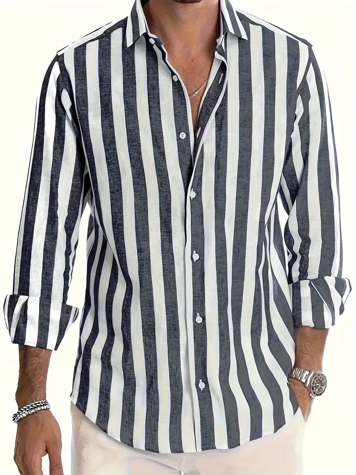 Douglas | Vertical Stripe Button Shirt
