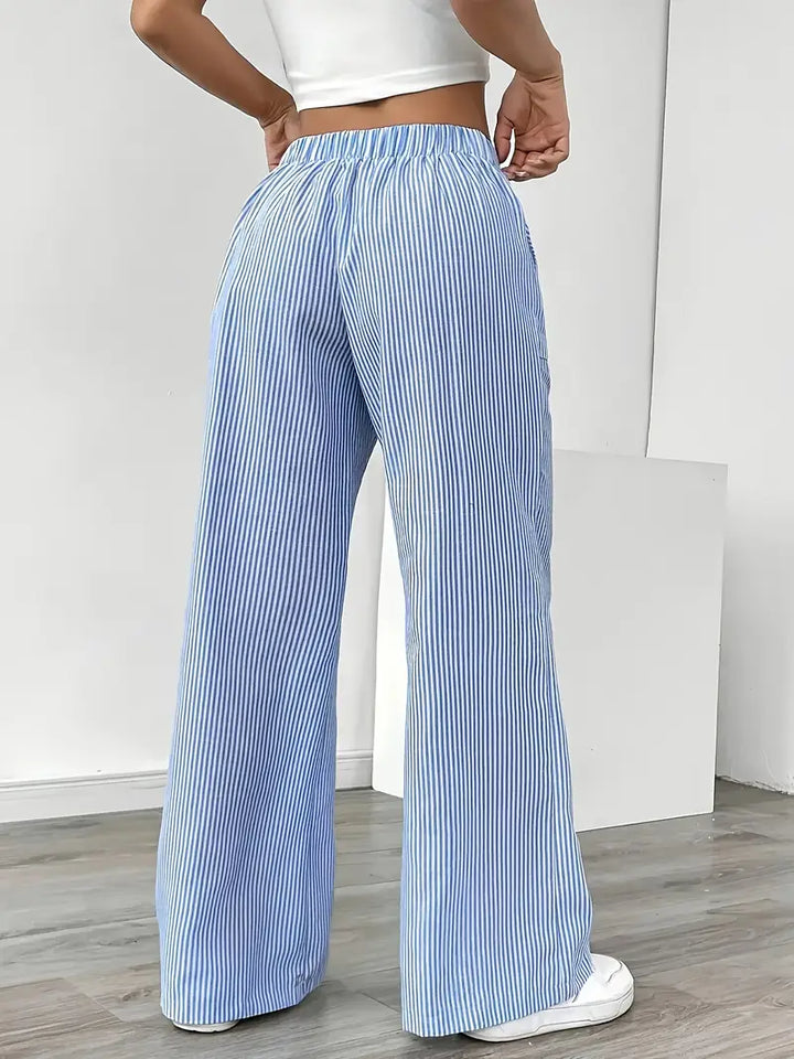 Vioni | Striped Drawstring Trousers
