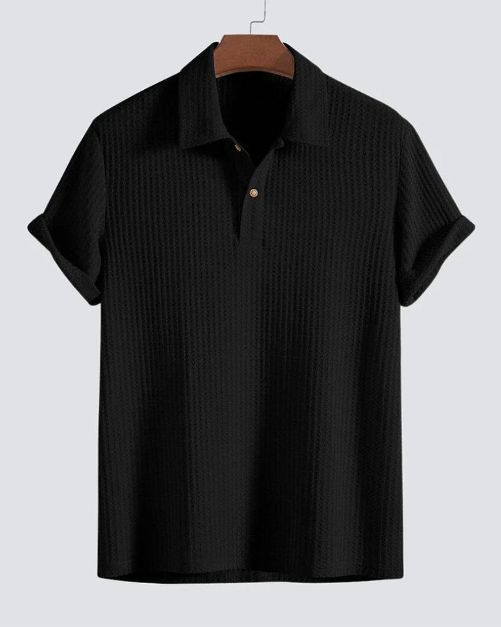 Alfred | Waffle Texture Polo Shirt
