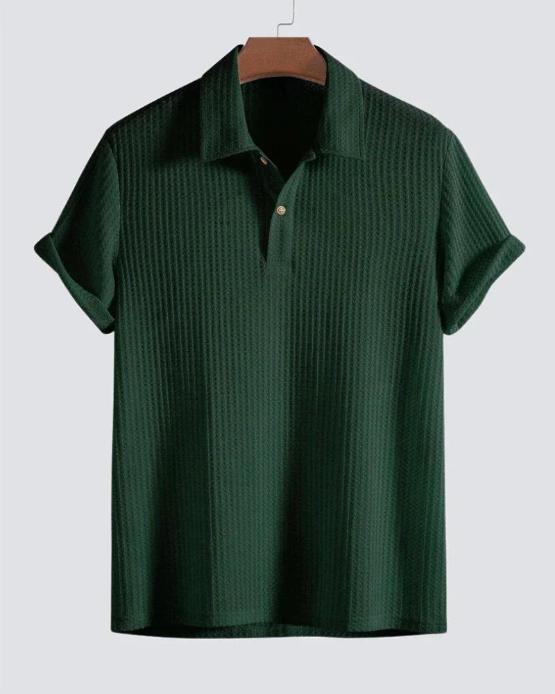 Alfred | Waffle Texture Polo Shirt