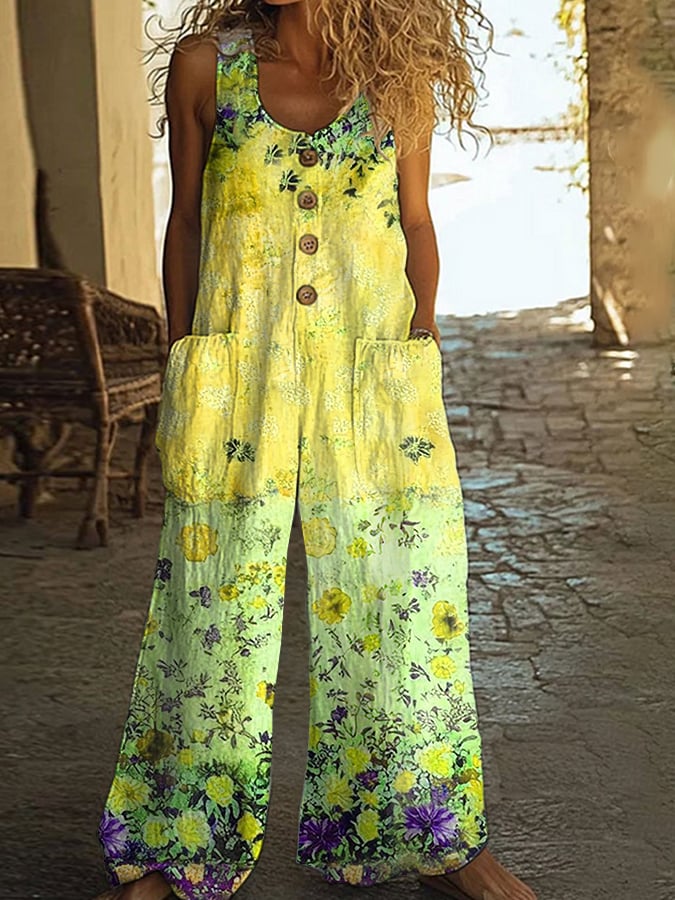 Elaine | Relaxed Floral Jumpsuit