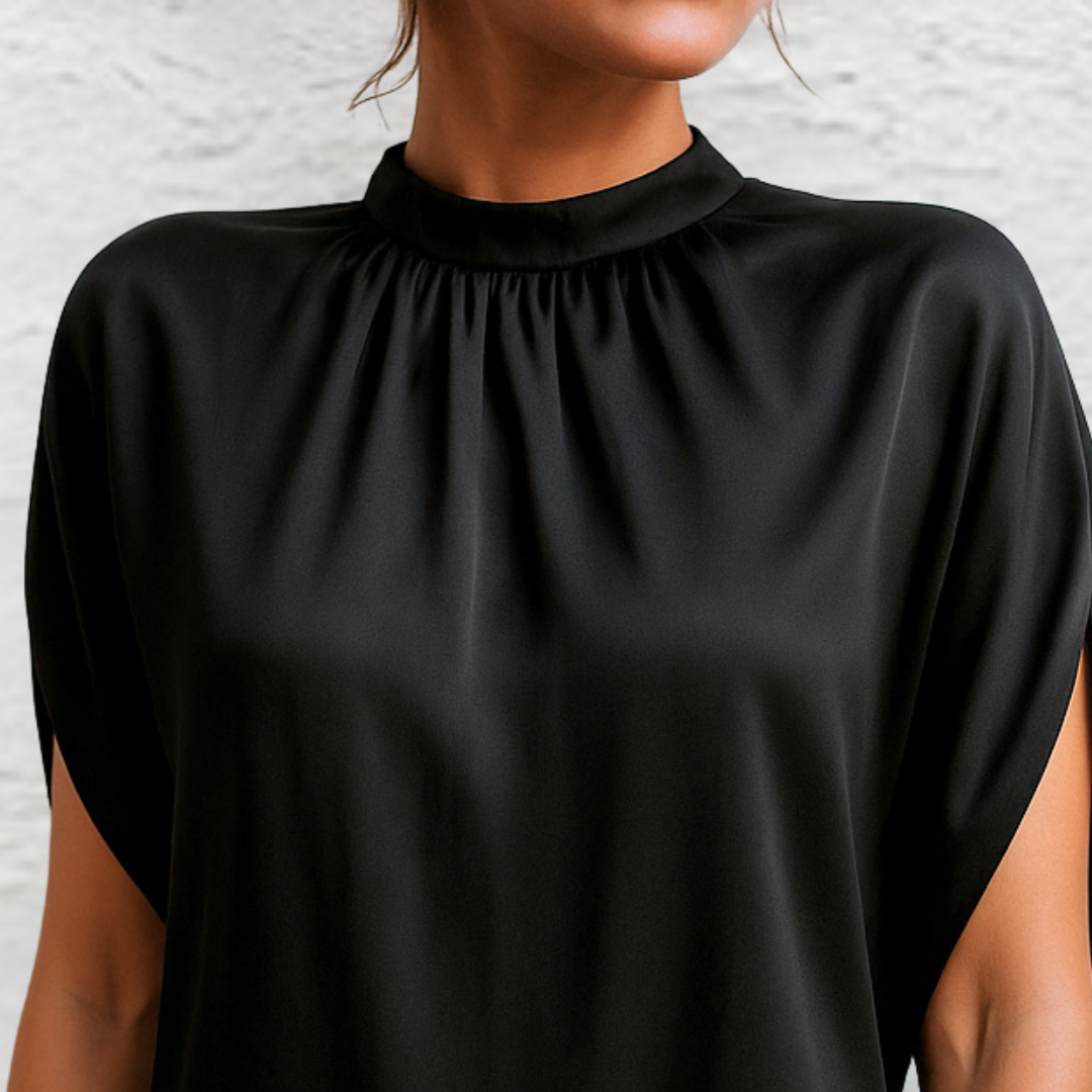 Diana | Sleek High‑Neck Mini Dress
