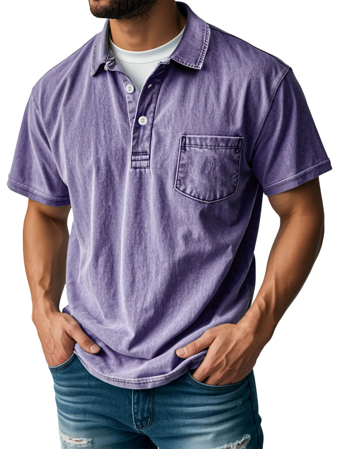 Craig | Casual Denim Polo Shirt