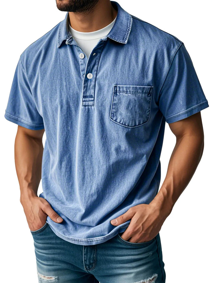Craig | Casual Denim Polo Shirt