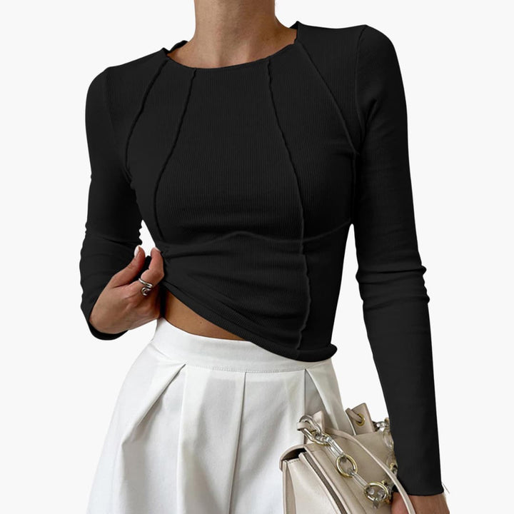 Elodie | Sculpted Seam Knit Top