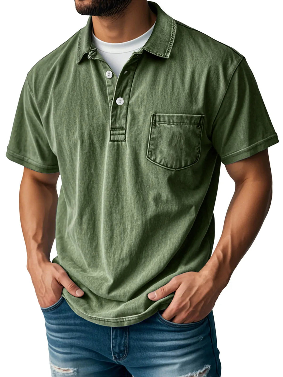 Craig | Casual Denim Polo Shirt