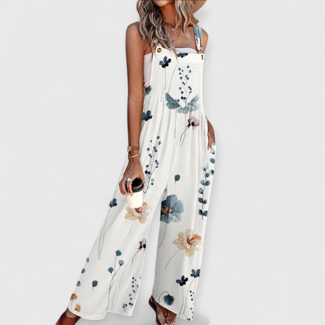 Ivy | Flowing Floral Overalls