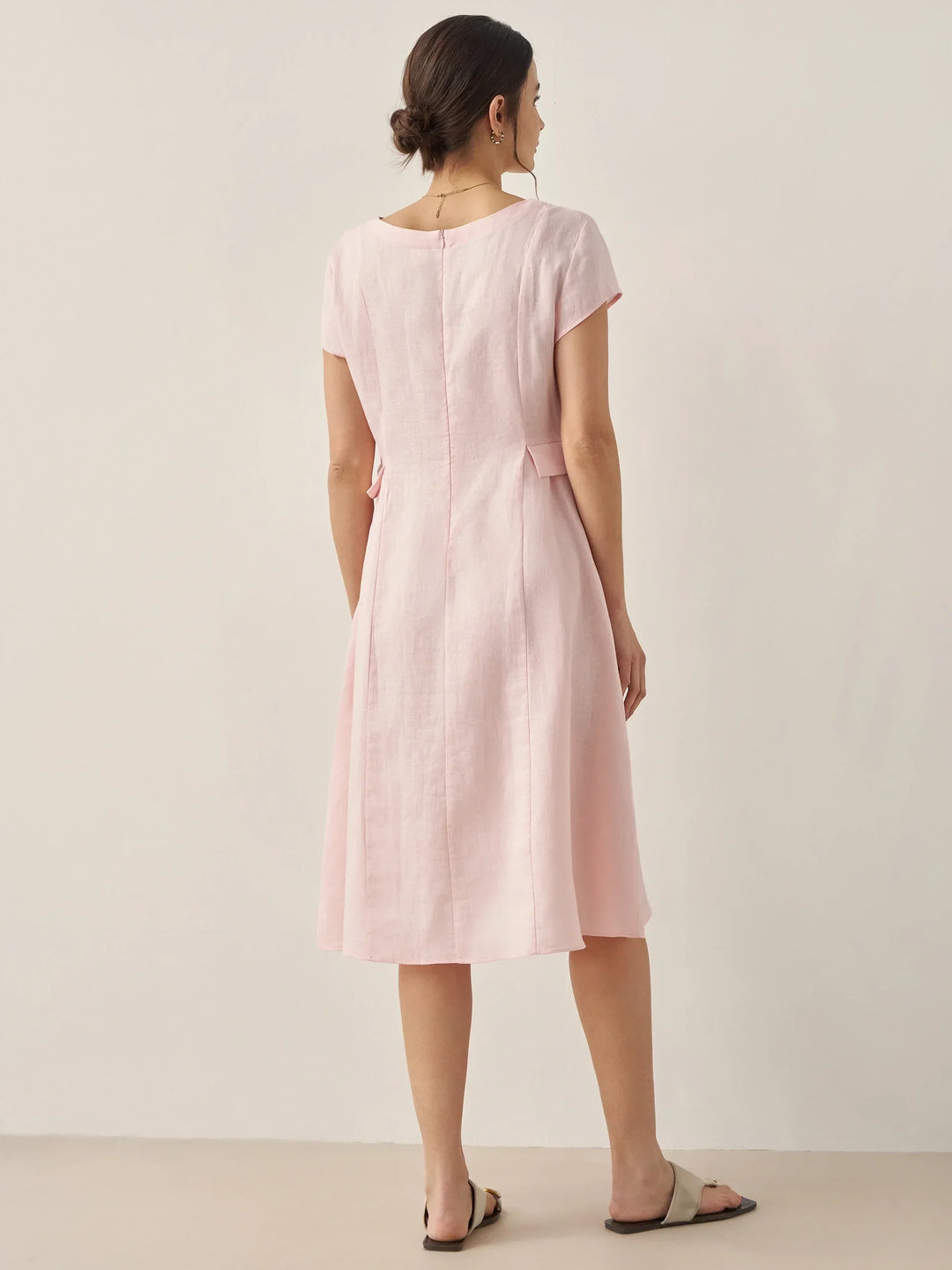 Natural Summer V-Neck Dress