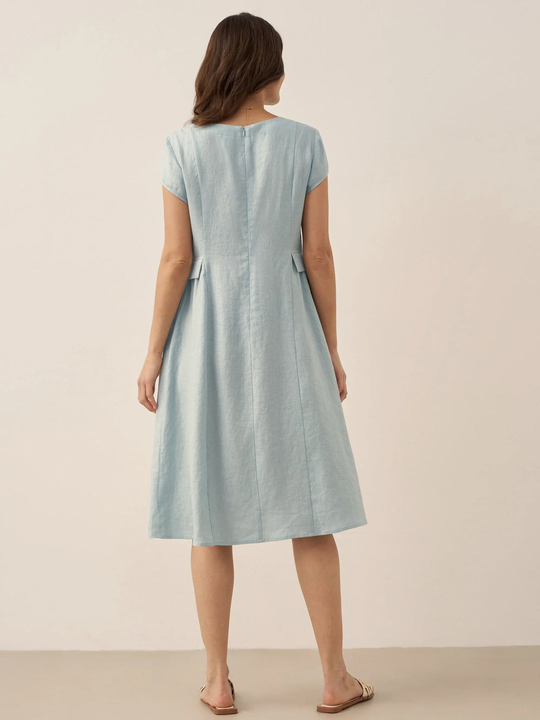 Natural Summer V-Neck Dress