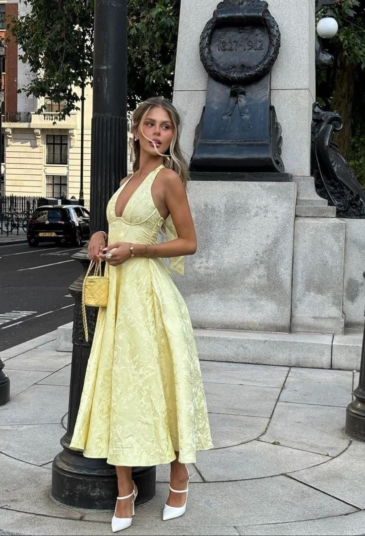 Elodie | Halter Fit-and-Flare Midi Dress