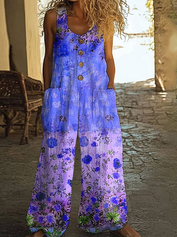 Elaine | Relaxed Floral Jumpsuit