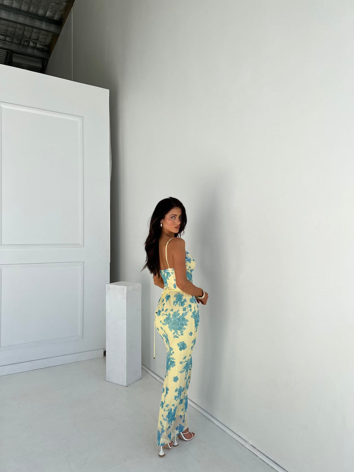 Sofia | Floral Cowl Neck Maxi Dress