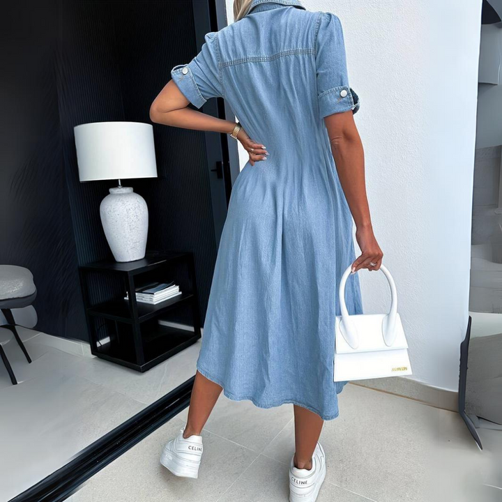Linda | Button-Front Denim Dress