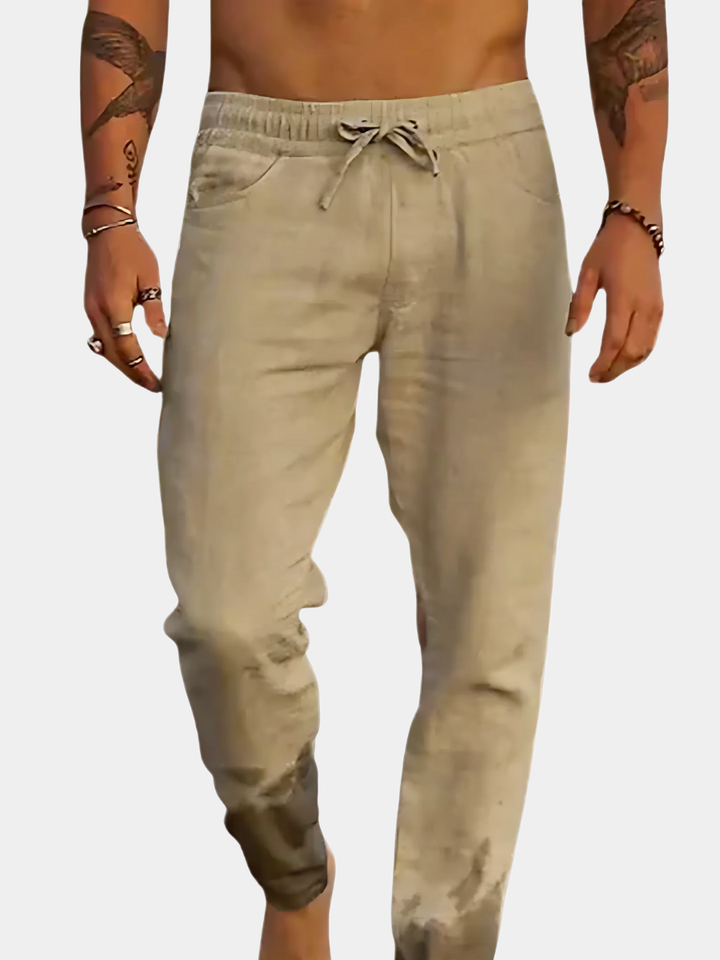 Edward | Relaxed Beach Linen Joggers