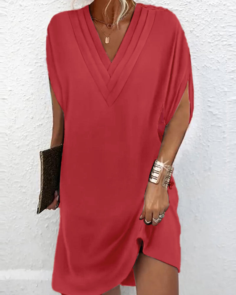 Nora | Relaxed V-Neck Tunic Dress