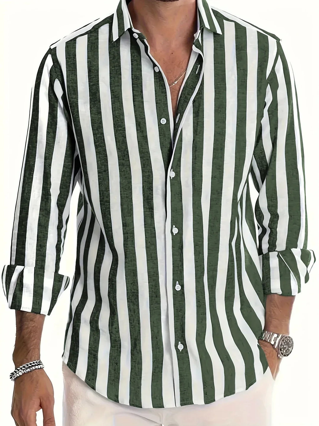Douglas | Vertical Stripe Button Shirt