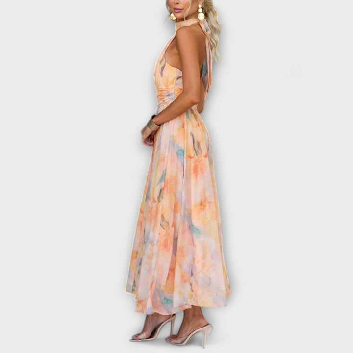 Celeste | Flowing Halterneck Dress