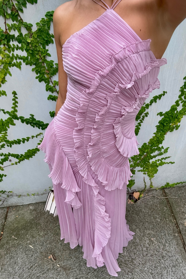 Aurelia | Pleated Asymmetrical Midi Dress
