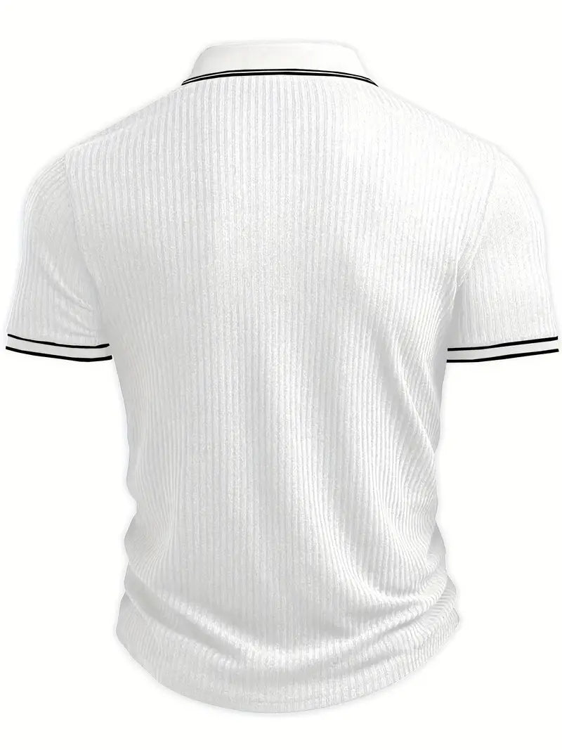 Elliot | Ribbed Knit Polo Shirt