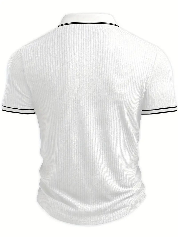Elliot | Ribbed Knit Polo Shirt