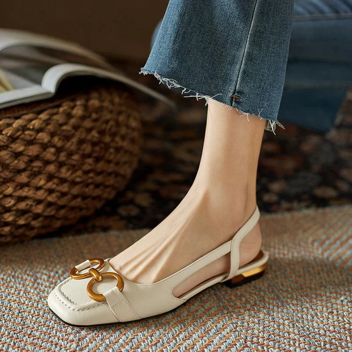 Noémie | Suede Slingback Loafers