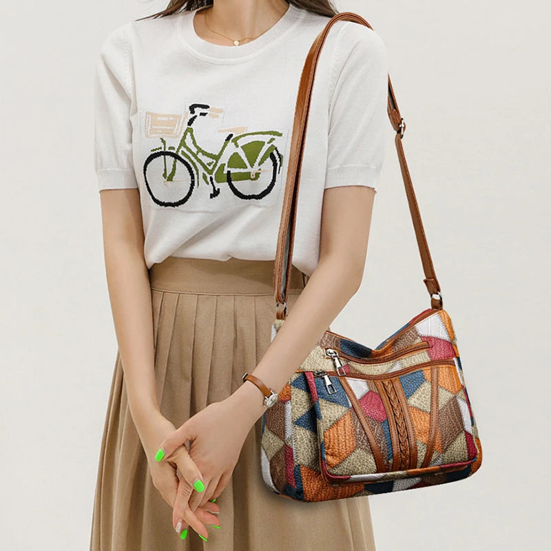 Vivienne | Patchwork Shoulder Bag