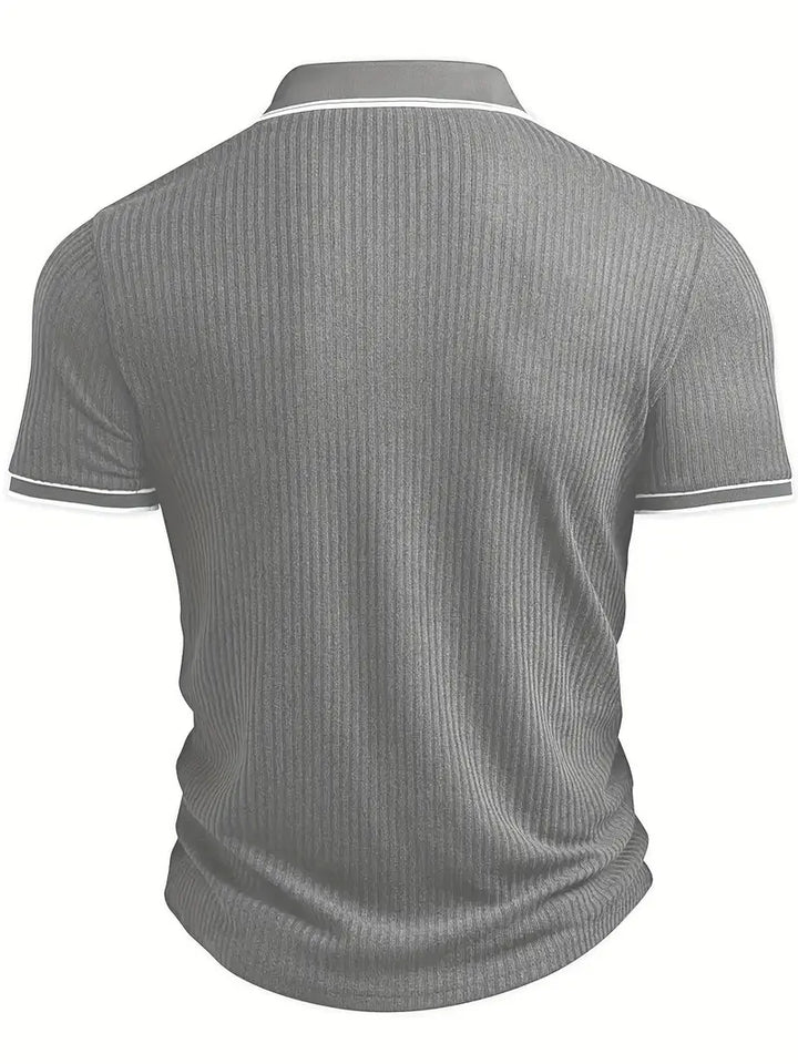 Elliot | Ribbed Knit Polo Shirt