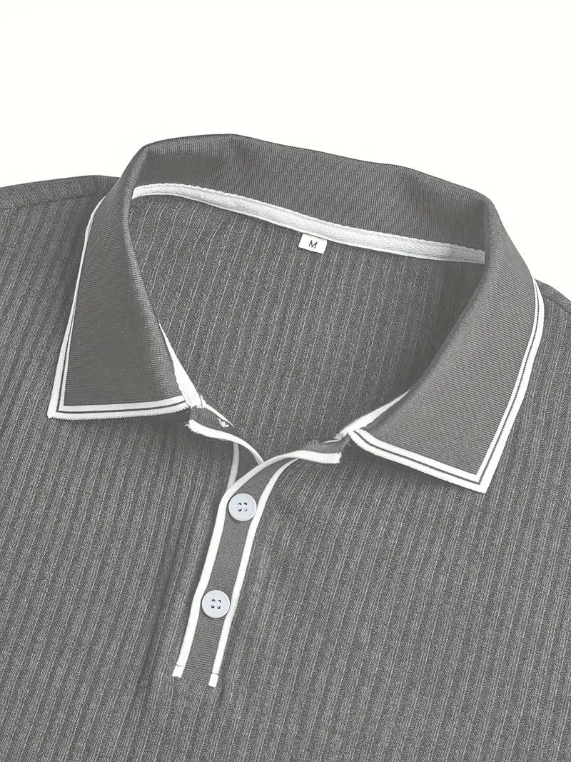 Elliot | Ribbed Knit Polo Shirt