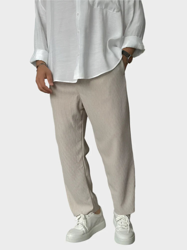 Mason | Pleated Texture Trousers