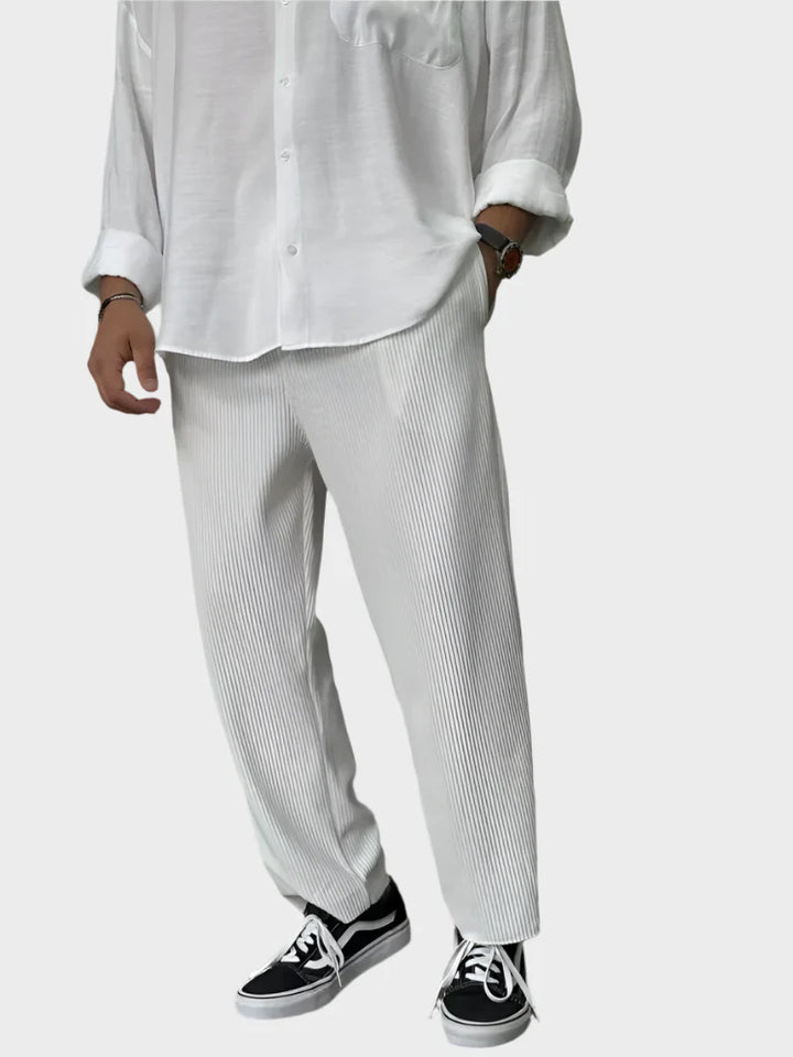 Mason | Pleated Texture Trousers