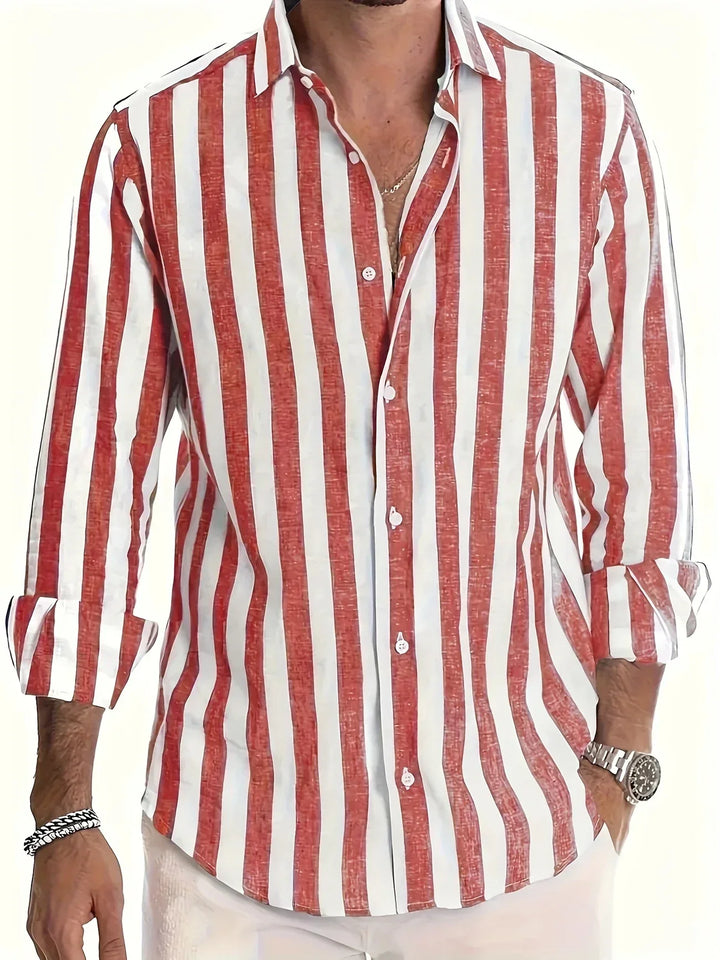 Douglas | Vertical Stripe Button Shirt