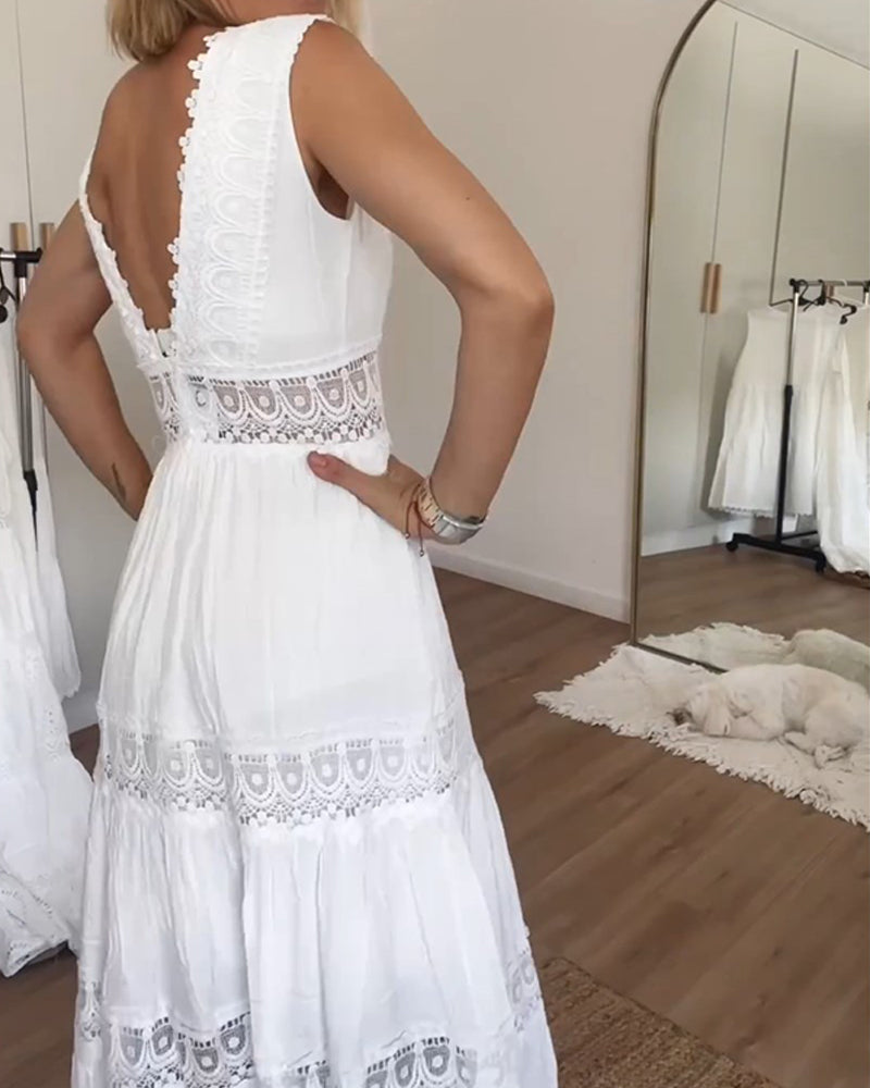 Valerie | Boho Lace Maxi Dress