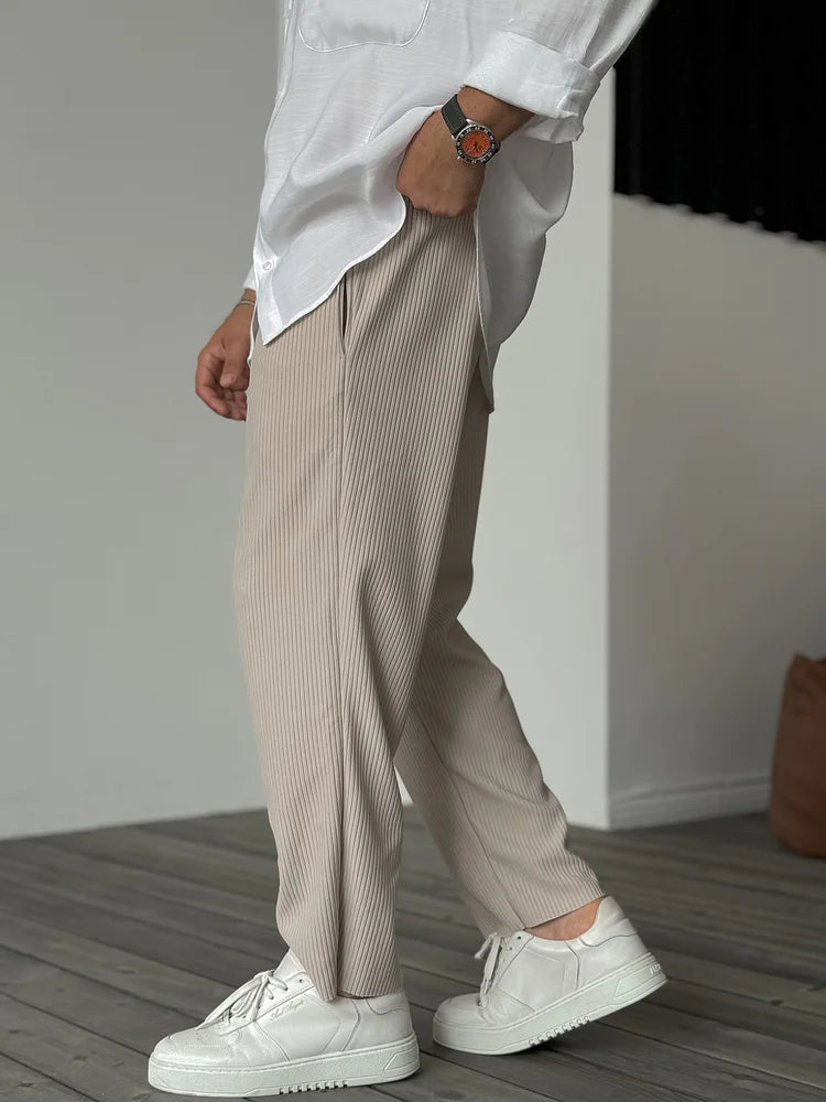 Mason | Pleated Texture Trousers