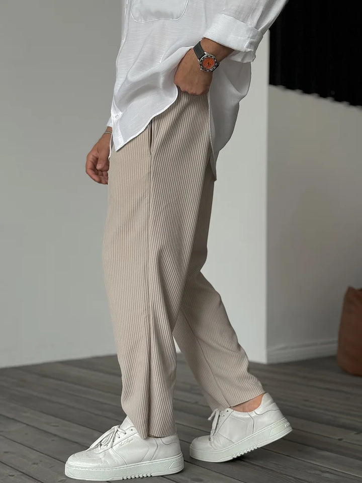 Mason | Pleated Texture Trousers