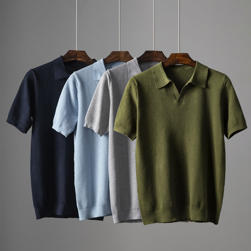 Martin | Textured Knit Polo Shirt