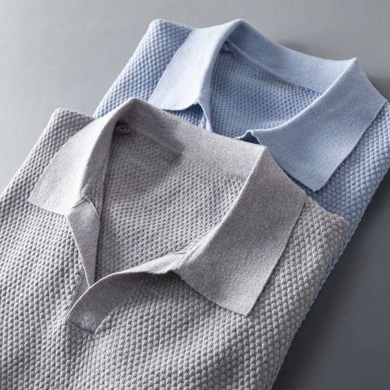 Martin | Textured Knit Polo Shirt